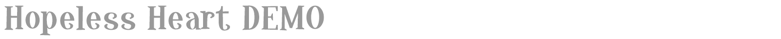 Hopeless Heart font preview